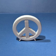animated peace love logo animation 3d print model - Mito3D