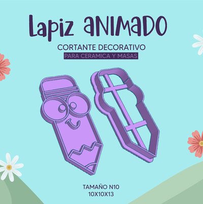 animado lápis cortador casa biscoito cortadores borboletas linhas pastelaria compras cerâmica 3d print model - Mito3D