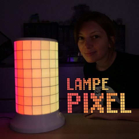 animation pixel de la lampe maison pixelart le art décoration bricolage projet électronique arduino 3D print model - Mito3D