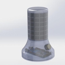 animado pixel da lâmpada versão mini casa 3d print model - Mito3D
