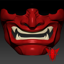 animatrice mempo maschera hannya samurai oni arte scarafaggio mascara matrice 05 programma cyberpunk Giappone guerriero rosso 3d print model - Mito3D