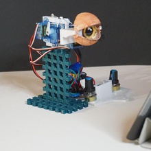 animatronique eye design compact jeu jouet d'accessoires la robotique micro servo mg90s les globes oculaires de l'œil animatronics 3d print model - Mito3D