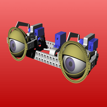animatronique œil mécanique réglable distance des yeux gadget la robotique sg90 servo de l'œil animatronics 3d print model - Mito3D