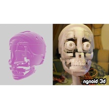 animatronic skull v5 sylvie 2021 robot humanoid silicone head realistic 3d print model - Mito3D