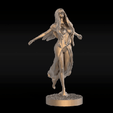 anime18v2 Kadın kız minyatür heykel şekil Sanat deko anime savaşçı Sworld vücut 3d print model - Mito3D