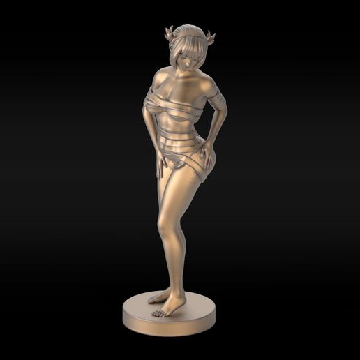 anime4 woman girl miniature statue figure art deco anime 3D print model - Mito3D