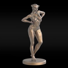 anime7v2 scull cat figure art sculpture statue marble woman character body printable miniature girl femail anime manga beauty figurines human miniatures 3d print model - Mito3D