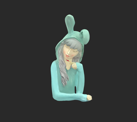 anime bunny girl-scanned by revopoint pop 3 3d scanner 3dscanning model 3d print model - Mito3D