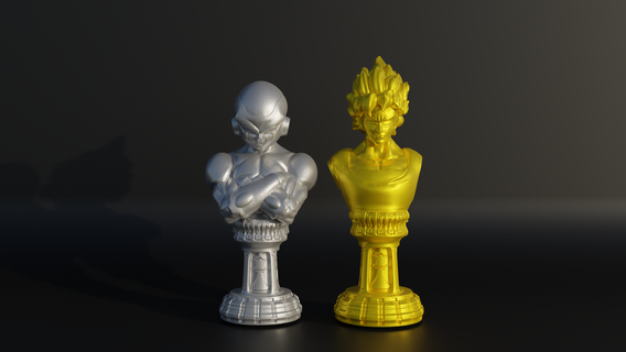 anime figure chess set - popular 19 different character 3d print model pieces knight idea game board bishop king games queen 3d print model - Mito3D