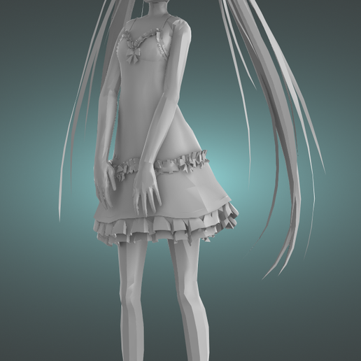 anime girl 3D print model - Mito3D