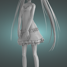 anime girl 3d print model - Mito3D