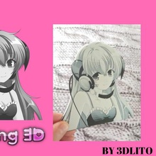 menina anime 3d vários 3dlite desenho lithophane litofania manga 3d print model - Mito3D