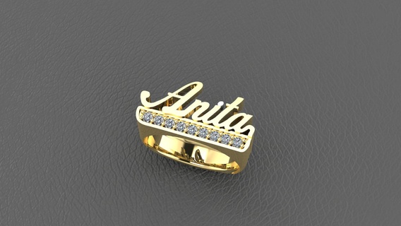 anita anillo joyería joya anillos 3d print model - Mito3D