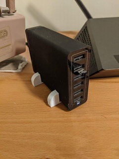 anker usb wall charger stand bracket computer technology pc mac 3d print model - Mito3D
