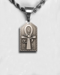 ankh cross pendant ancient necklaces pharaonic egypt jewelry gold silver inscriptions 3d print model - Mito3D