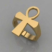 ankh Cruz anel especial chave fechadura unicórnio acessórios moda 3d matriz joalheria ouro designer JewelleryDesigner gema rinoceronte simples flor colar 3d print model - Mito3D