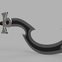 ankh espada suporte arma cosplay ren justo egípcio 3d print model - Mito3D