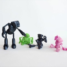 ankly robot 3d stampati assemblati gioco articolato l'assemblaggio completamente assemblato comune snodabili posizionabili burattino la robotica giocattolo 3d print model - Mito3D