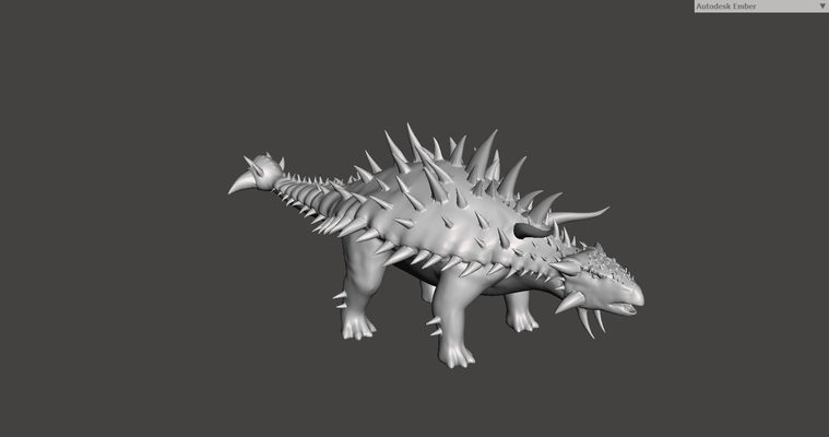 ankylo arca sopravvivenza evoluto gioco dino video 3d print model - Mito3D