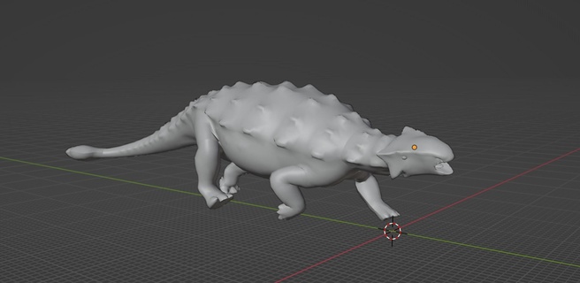 anquilossauro ilha anky dinossauro 3d print model - Mito3D
