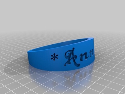 anna large customized bracelets 3d print model - Mito3D