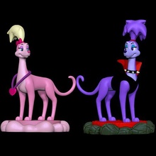 annabelle belladona - dogs heaven art dog female canine pink mammal quadruped furry disney pet carface charlie 3d print model - Mito3D