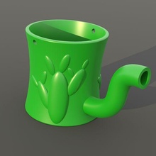 Gießkanne vaso Garten Kaktus Design 3d Natur fdm Pflanze wachsen Geschenk Aqua 3d print model - Mito3D