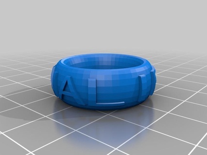 annaliese pd 8 customized text ring bracelet crown thing Fashion fashion 3d print model - Mito3D
