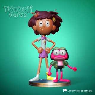 anne & sprig anphibia art toy cartoon network tooniverse 3d print model - Mito3D
