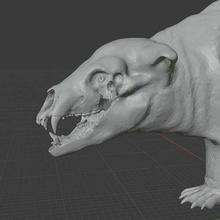 annihilation bear creature chimera fusion help me horror monster movie mutant scary scifi skull creatures 3d print model - Mito3D