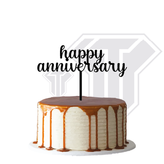 anniversary cake topper - happy congratulations 3d print model - Mito3D