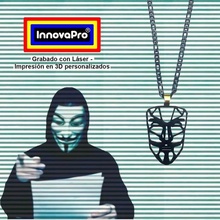 anonym Schmuck anonymus hacken Hacker Totem Anhänger Halskette Schlüsselbund Schlüssel Ring 3d print model - Mito3D