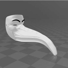 anonymous-Dr-schnabel Pest Arzt Maske - Geschmack venecia Spiel Spielzeug, Spiel-Zubehör 3d print model - Mito3D