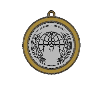 anonym Medaille Medaillon Halskette Schlüssel Ring Logo berühmt Mechanik einfach Versammlung Drehpunkte Zitat well known 3d print model - Mito3D