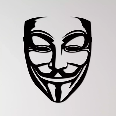 anonymous wall art masked figure activism mystery hacker silhouette group political protest faceless identity hidden cyber digital revolution social movement enigmatic anonymity resistance freedom of speech privacy rights internet culture guerrilla shadowy 3d print model - Mito3D