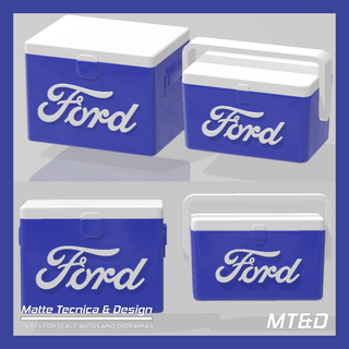 weiterer 2 Modelle Ford Eis Box Jahrgang Kühler Rahmen Autos Dioramen Truhe 1 24 25 tamiya revell Modell Druckguss Diorama 3d print model - Mito3D