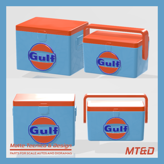 2 modelos Golfo hielo caja Clásico enfriador escala autos dioramas cofre 1 24 25 Tamiya revell modelo fundido presión diorama 3d print model - Mito3D
