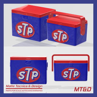 2 modelos stp gelo caixa vintage resfriador escala automóveis dioramas peito 1 24 25 Tamiya revele modelo diecast diorama 3d print model - Mito3D