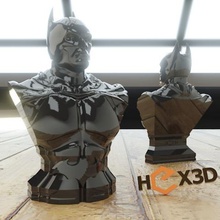 outro batman busto hd arkham arte 3d print model - Mito3D