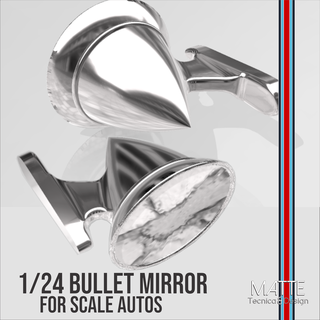 proiettile specchio scala autos diorami proiettile specchio proiettile specchio Vintage corsa macchina diorama 1 24 1 25 tamiya revell scala modello 1 25 1 24 pressofuso autos 3d print model - Mito3D