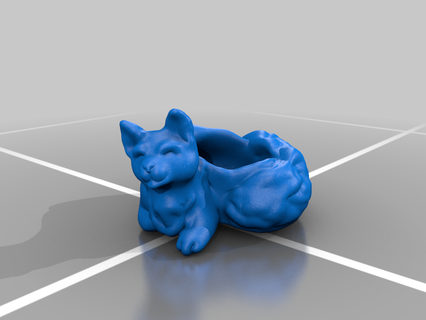 weiterer Kitty Pflanzer Katze Skulpturen Büsten Kunst 3d print model - Mito3D