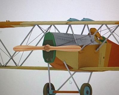 ansaldo sva 5 biplane motor 1914 vintage model reduced scale 1 10 38 x34 inchs airplane plane collection components componibile sva5 d'annunzio vienna history veicle fly diy italy 3d print model - Mito3D
