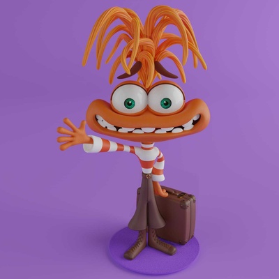 ansiedad adentro afuera 2 paraca arte intensamente s brinquedo arte disney mala funko presentarse colina baja f filme emo novo personaje 3d print model - Mito3D