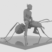 ant-man figure art toy marvel poly 3d print model - Mito3D