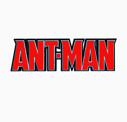 ant-man logo display by maniacmancave3d wasp marvel comics mcu captain america avengers iron man black panther thor shelf decor movie film mancave hot toys mattel 3d print model - Mito3D