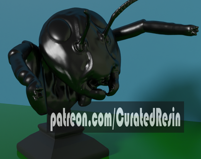 hormiga busto escultura estatua fdm amistoso Arte insecto 3d print model - Mito3D