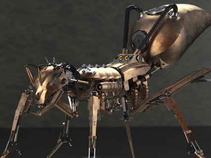 ant robot - steampunk version Game model robots action figure figures 3d print model - Mito3D