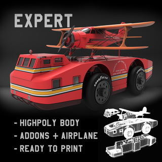 antarctic snow cruiser - expert vehicle exploration tank 3d print model - Mito3D