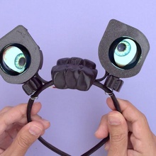 antenna eyes - monster m4sk fashion costume halloween glass eyeball eye 3d print model - Mito3D