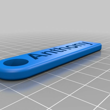 Anthony piatto chiave catena personalizzato Accessori 3d print model - Mito3D